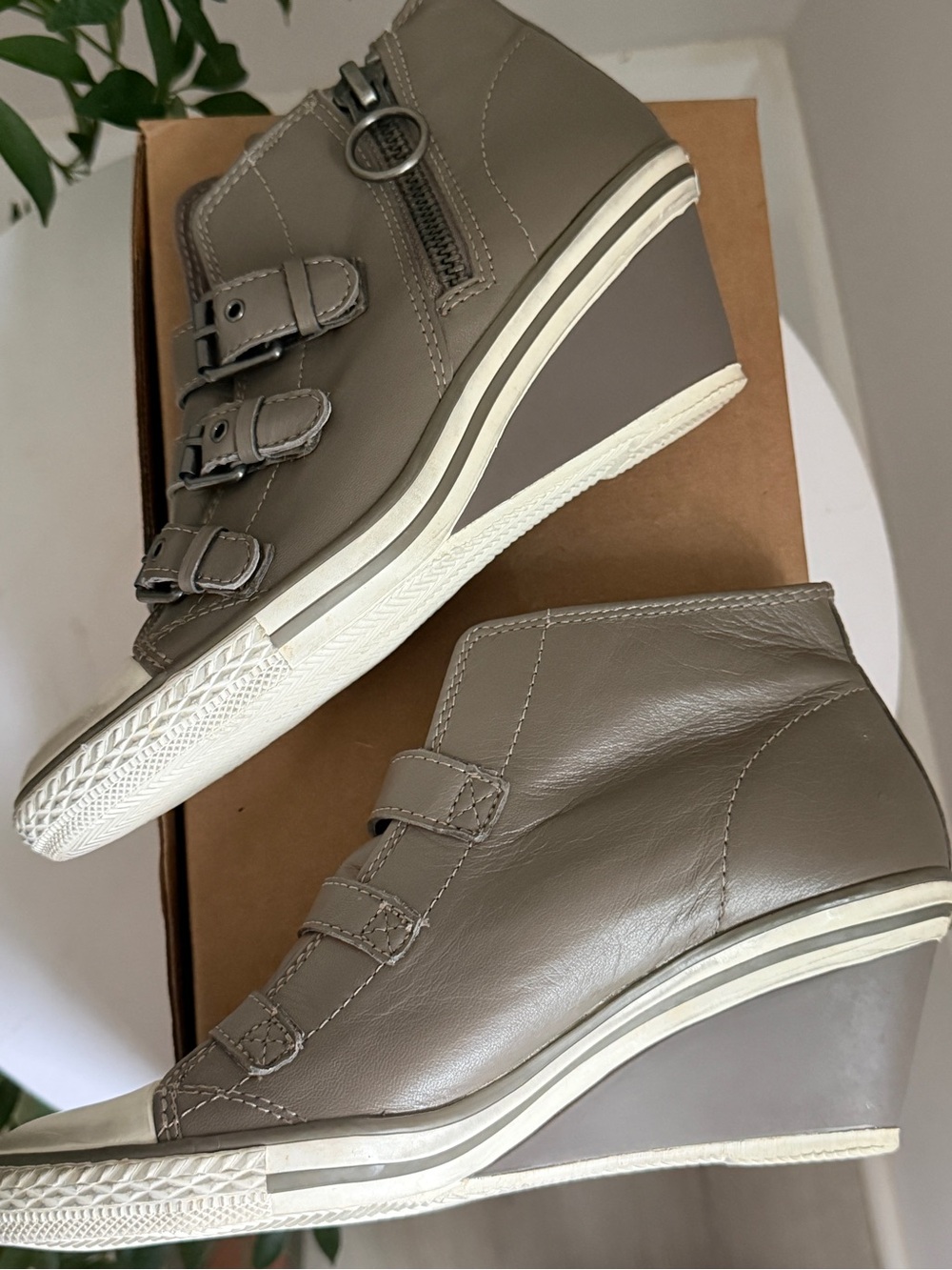 Ash Thelma Wedge High-Top Sneakers with Buckle Straps - Picture 13 of 16